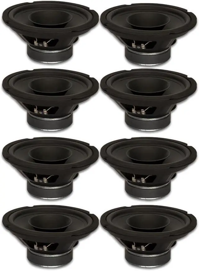 Main image of 8 Goldwood Sound GW-8003/8 Full Range 8" Woofers with Whizzers 260 Watt each 8ohm Speakers