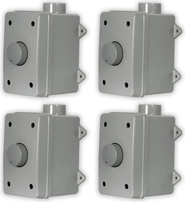 Main image of Acoustic Audio AAOVCD-G Outdoor Volume Controls Gray Weatherproof 4 Piece Set