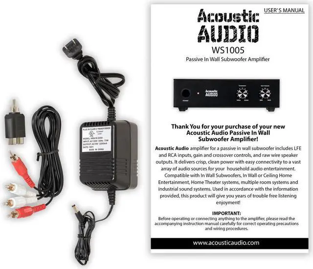 Alt view image 5 of 6 - Acoustic Audio WS1005 Passive Subwoofer Amp 200 Watt Amplifier for Home Theater