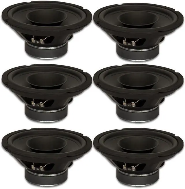 Main image of 6 Goldwood Sound GW-8003/8 Full Range 8" Woofers with Whizzers 260 Watt each 8ohm Speakers