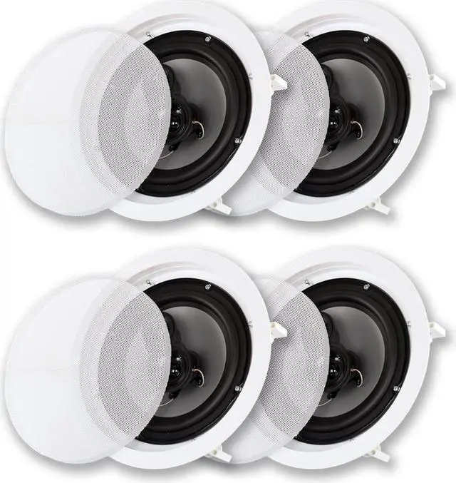 Main image of Acoustic Audio CS-IC83 In Ceiling 8" Speaker 2 Pair Pack 3 Way Home Theater Flush Mount