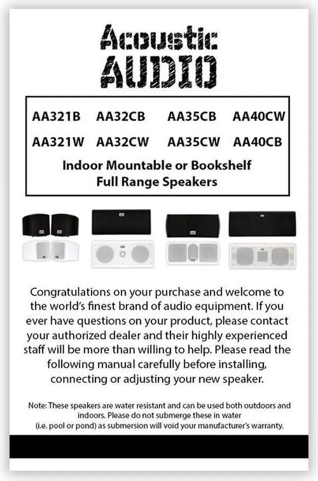 Alt view image 5 of 5 - Acoustic Audio AA40CB Indoor 3 Way Speakers 4000 Watts Black Bookshelf 4 Pair Pack AA40CB-4PR