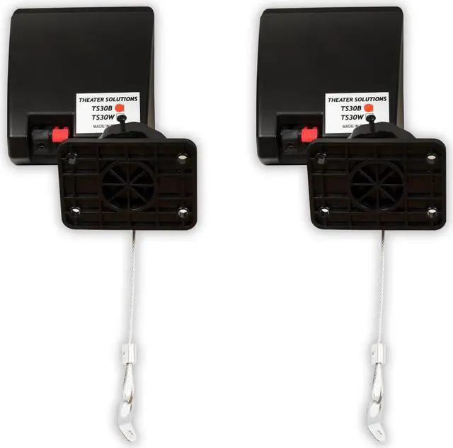 Alt view image 4 of 5 - Theater Solutions TS30B Mountable Indoor Speakers Black Bookshelf 6 Pair Pack