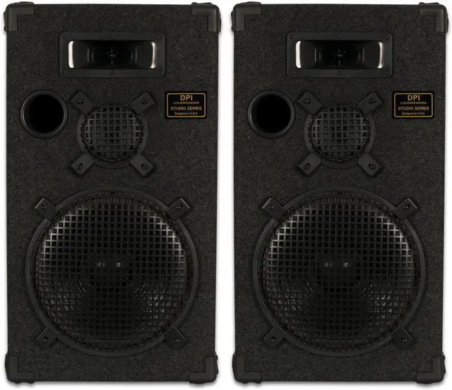 Main image of GOLDWOOD DPI-1200C/8 Passive 12" Speaker Pair 3-Way PA DJ Karaoke Home