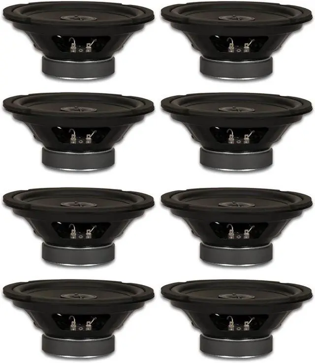 Main image of 8 Goldwood Sound GW-8004/8 Two Way 8" Woofers with Tweeters 50 Watt each 8ohm Speakers