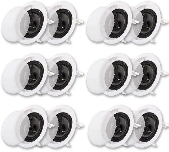 Alt view image 4 of 9 - Acoustic Audio CS-IC63 In Ceiling 6.5" Speaker 6 Pair Pack 3 Way Home Theater Flush Mount