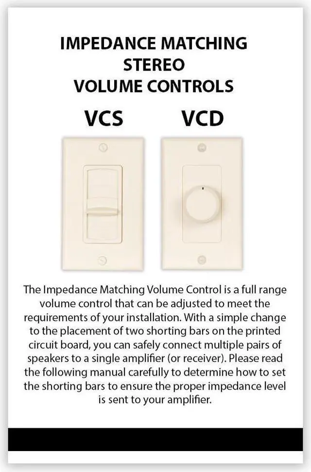 Alt view image 6 of 6 - Acoustic Audio AAVCD3C Speaker Volume Control 3 Color White Ivory Almond 5 Pack