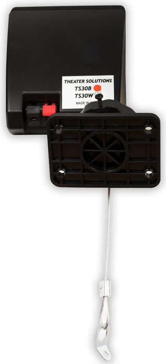 Alt view image 4 of 5 - Theater Solutions TS30B Mountable Indoor Speakers Black Bookshelf 3 Piece Pack