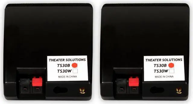 Alt view image 3 of 5 - Theater Solutions TS30B Mountable Indoor Speakers Black Bookshelf 6 Pair Pack