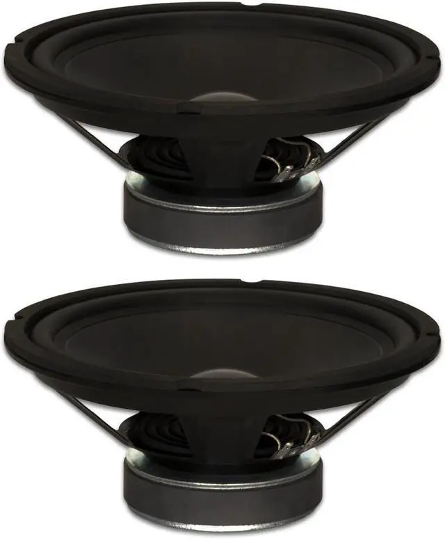 Main image of 2 Goldwood Sound GW-1038 Rubber Surround 10" Woofers 250 Watts each 8ohm Replacement Speakers
