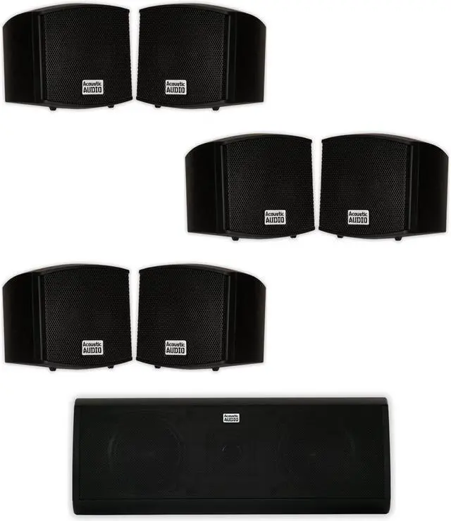 Main image of Acoustic Audio AA321B and AA40CB Indoor Speakers Home Theater 7 Speaker Set