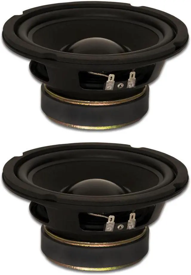 Main image of 2 Goldwood Sound GW-6028 Rubber Surround 6.5" Woofers 170 Watts each 8ohm Replacement Speakers