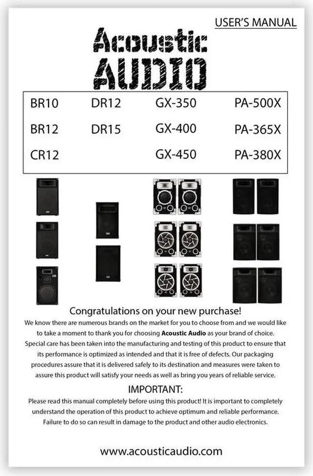 Alt view image 5 of 11 - Acoustic Audio PA-500X Passive 800 Watt 3-Way Speaker Pair DJ PA Karaoke Studio Speakers