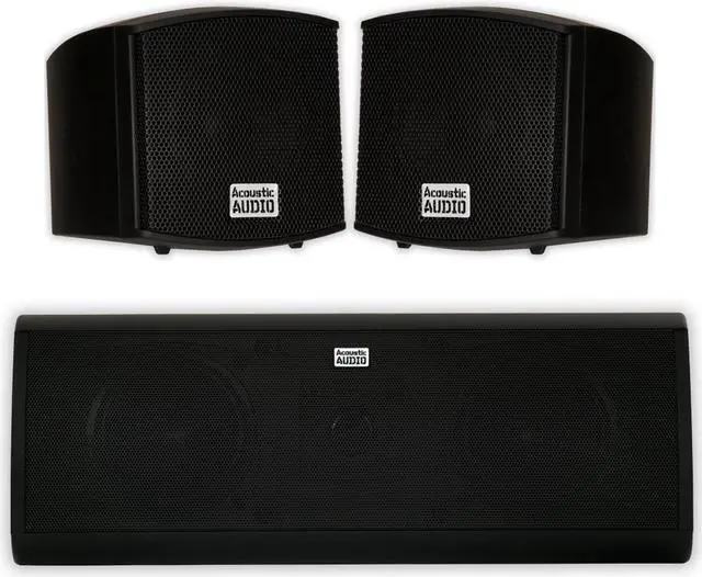 Main image of Acoustic Audio AA321B and AA40CB Indoor Speakers Home Theater 3 Speaker Set