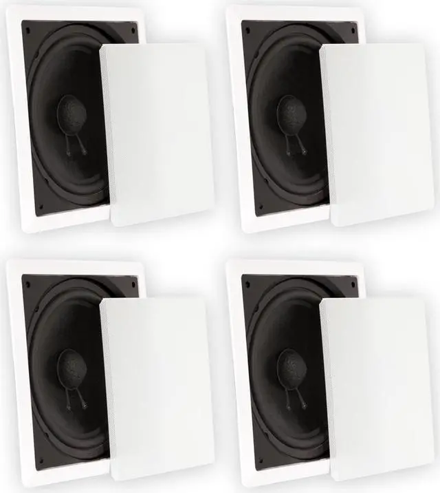 Main image of Theater Solutions TS1000 Flush Mount Passive 10" Subwoofer Speaker Wall 3 Pack