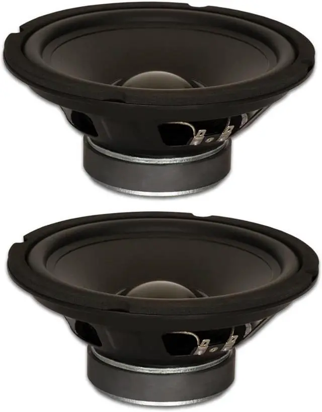 Main image of 2 Goldwood Sound GW-8024 Rubber Surround 8" Woofers 190 Watts each 4ohm Replacement Speakers