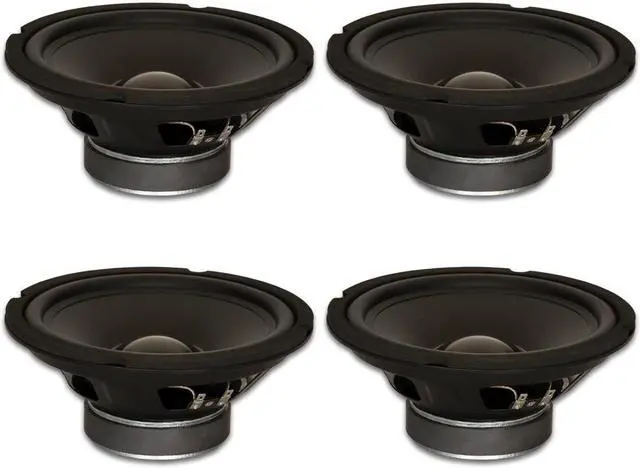 Main image of 4 Goldwood Sound GW-8028 Rubber Surround 8" Woofers 190 Watts each 8ohm Replacement Speakers