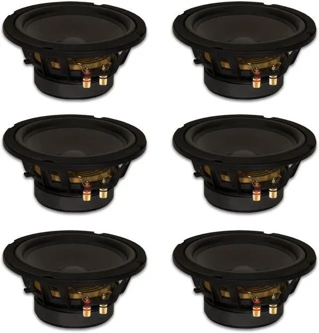 Main image of 6 Goldwood Sound GW-8PC-4 Heavy Duty 4ohm 8" Woofers 330 Watts each Replacement Speakers
