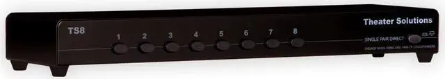 Alt view image 2 of 6 - Theater Solutions TS8 Home 8 Zone Speaker Selector Box with Impedance Protection
