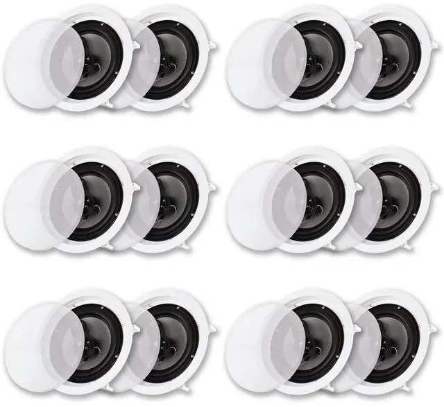 Main image of Acoustic Audio CS-IC83 In Ceiling 8" Speaker 6 Pair Pack 3 Way Home Theater Flush Mount