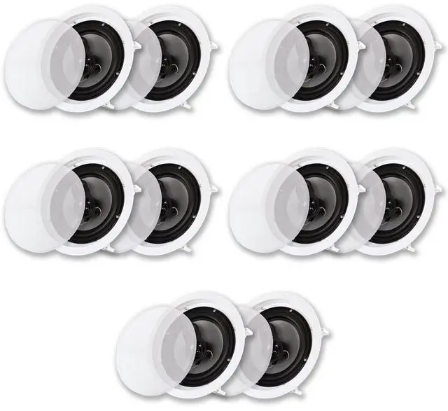 Main image of Acoustic Audio CS-IC83 In Ceiling 8" Speaker 5 Pair Pack 3 Way Home Theater Flush Mount