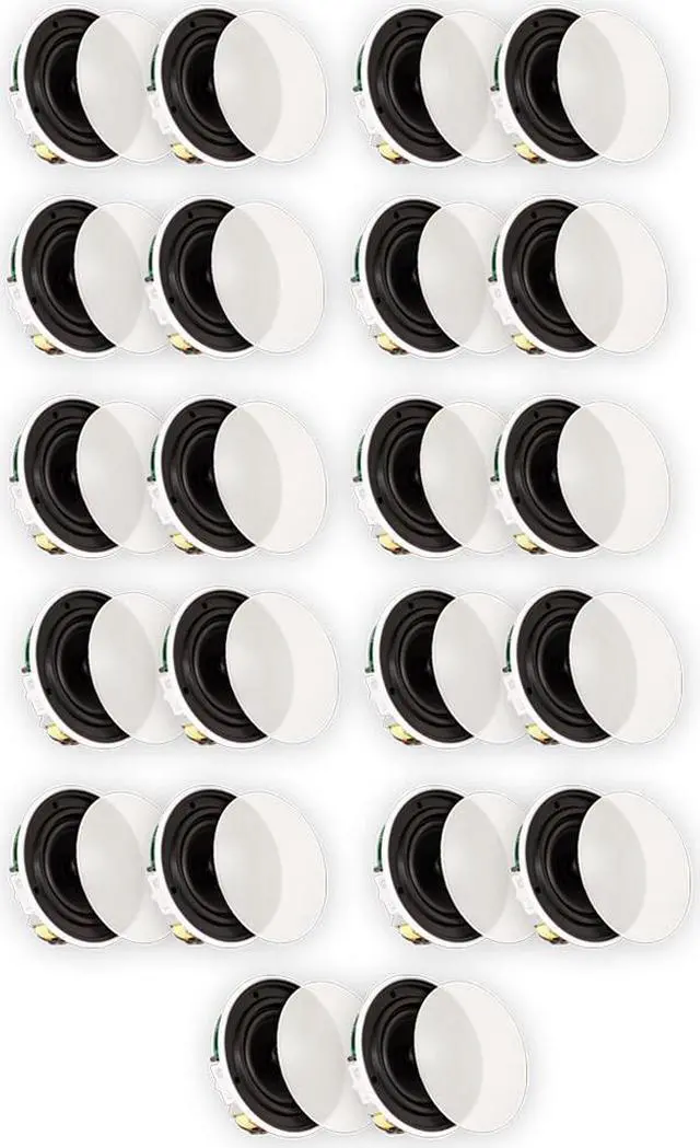 Main image of Theater Solutions TSQ670 Flush Mount 70 Volt Speakers with 6.5" Woofers In Ceiling 11 Pair Pack