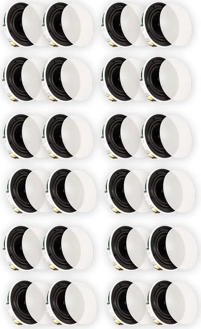 Main image of Theater Solutions TSQ670 Flush Mount 70 Volt Speakers with 6.5" Woofers In Ceiling 12 Pair Pack