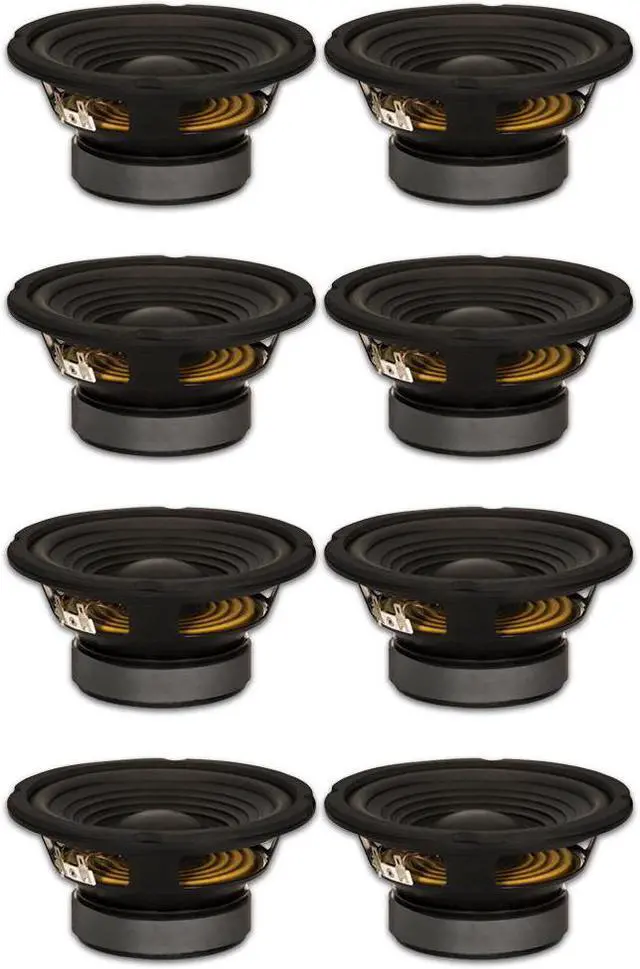 Main image of 8 Goldwood Sound GW-206/4 OEM 6.5" Woofers 180 Watts each 4ohm Replacement Speakers