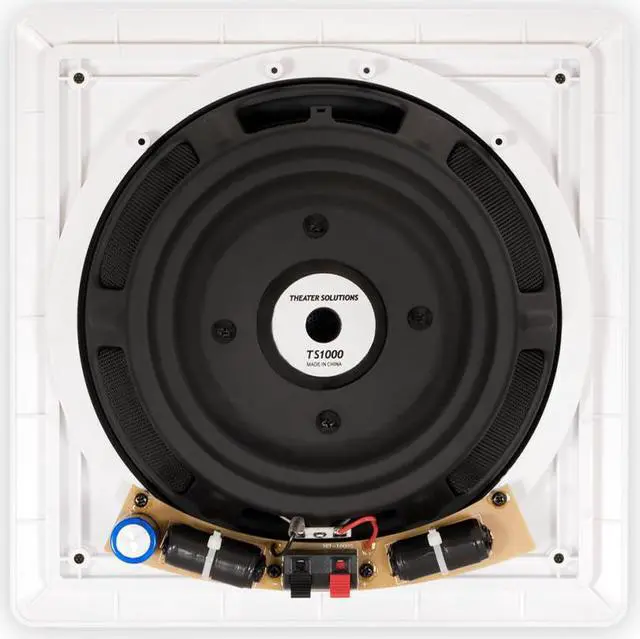 Alt view image 3 of 6 - Theater Solutions TS1000 Flush Mount Passive 10" Subwoofer Speaker In Wall