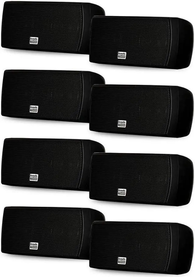 Main image of Acoustic Audio AA32CB Mountable Indoor Speakers 2400 Watts Black Bookshelf 4 Pair Pack AA32CB-4PR