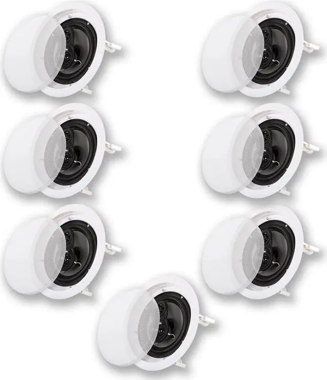 Main image of Acoustic Audio CS-IC83 In Ceiling 8" Home Theater 7 Speaker Set 3 Way Flush Mount