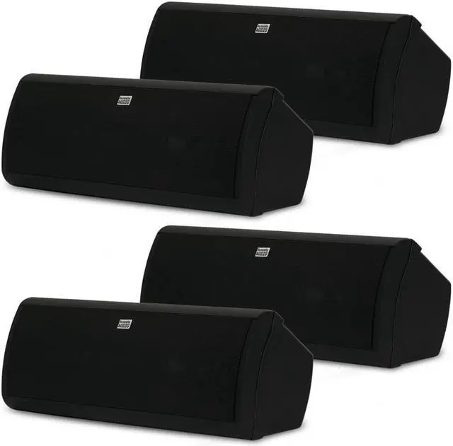 Alt view image 2 of 6 - Acoustic Audio AA40CB Indoor 3 Way Speakers 2000 Watts Black Bookshelf 2 Pair Pack AA40CB-2PR