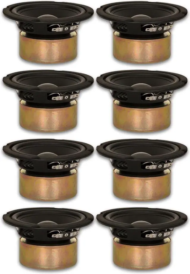 Main image of 8 Goldwood Sound GW-5028/S Shielded 5.25" Woofers 130 Watt each 8ohm Replacement Speakers