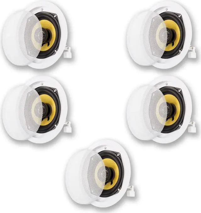 Main image of Acoustic Audio HD-5 In Ceiling Speakers Home Theater Surround Sound 5 Speaker Set