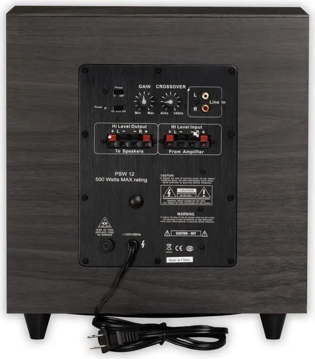 Alt view image 4 of 11 - Acoustic Audio PSW-12 500 Watt 12-Inch Down Firing Powered Subwoofer (Black)