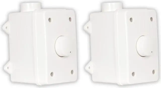 Main image of Theater Solutions OVCDW Outdoor Volume Controls White Weatherproof 2 Piece Set