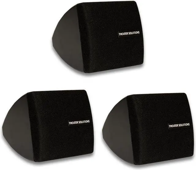 Main image of Theater Solutions TS30B Mountable Indoor Speakers Black Bookshelf 3 Piece Pack