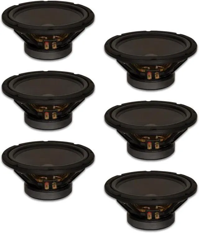 Main image of 6 Goldwood Sound GW-10PC-8 Heavy Duty 8ohm 10" Woofers 400 Watts each Replacement Speakers