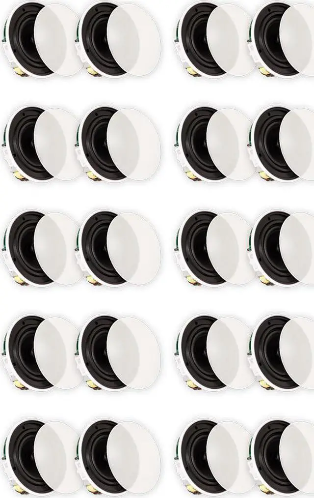 Main image of Theater Solutions TSQ670 Flush Mount 70 Volt Speakers with 6.5" Woofers In Ceiling 10 Pair Pack
