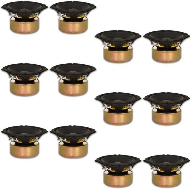 Main image of 12 Goldwood Sound GW-205/8S Shielded 5.25" Woofers 130 Watt each 8ohm Replacement Speakers