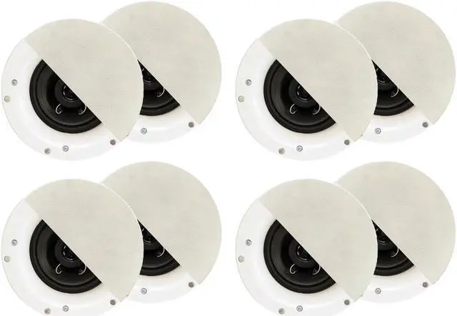 Main image of Acoustic Audio R192 Frameless In Ceiling / In Wall Speaker 4 Pair Pack 2 Way Home Theater Surround Speakers