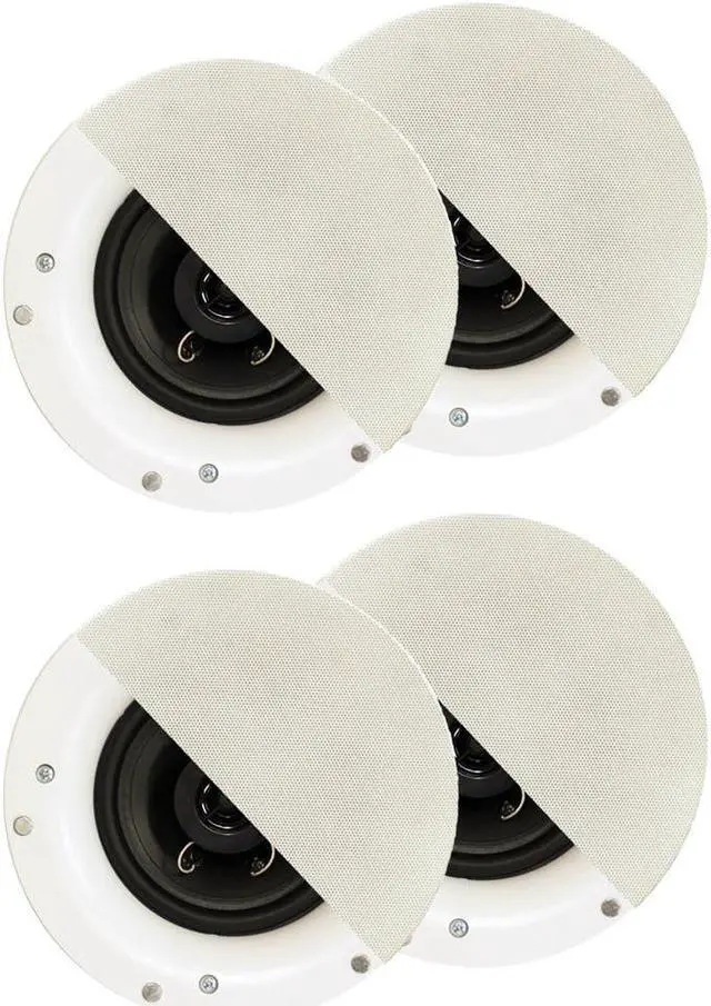Main image of Acoustic Audio R192 Frameless In Ceiling / In Wall Speaker 2 Pair Pack 2 Way Home Theater Surround Speakers