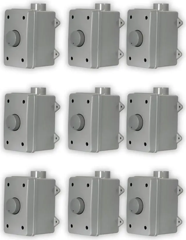 Main image of Acoustic Audio AAOVCD-G Outdoor Volume Controls Gray Weatherproof 9 Piece Set