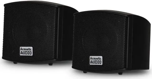Alt view image 2 of 11 - Acoustic Audio AA321B Mountable Indoor Speakers 400 Watts Black Bookshelf Pair