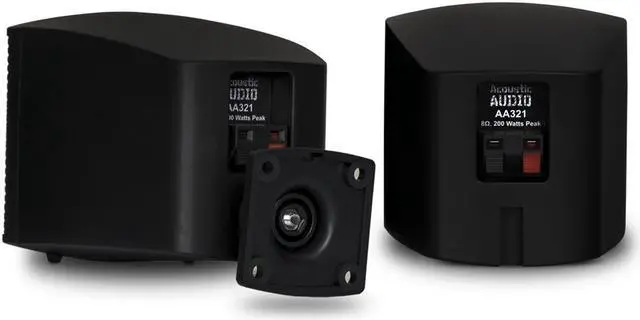 Alt view image 4 of 5 - Acoustic Audio AA321B Mountable Indoor Speakers 2000 Watts Black 5 Pair Pack AA321B-5Pr