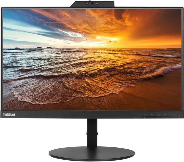 Alt view image 8 of 18 - Lenovo ThinkVision T22v-10 22" (21.5" Viewable) Full HD 1920 x 1080P 60Hz, 4ms IPS Monitor with Built-in Speakers, Webcam and Height Adjustable Tilt, Pivot, Swivel