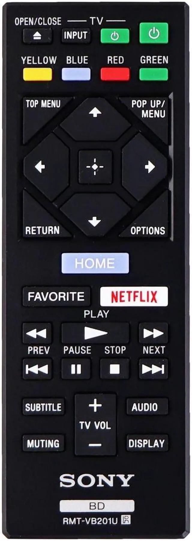 Alt view image 2 of 2 - Genuine Sony RMT-VB201U Blu-Ray Player Remote Control