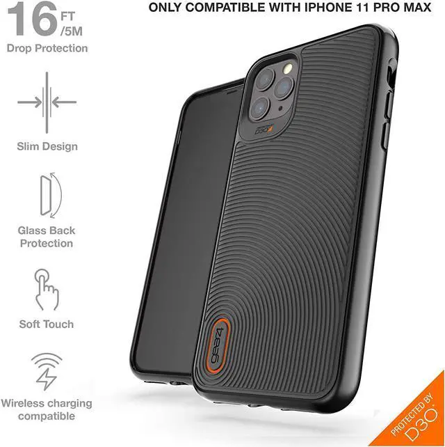 Alt view image 2 of 5 - Gear4 Battersea Series Case for Apple iPhone 11 Pro Max (6.5-inch) - Black