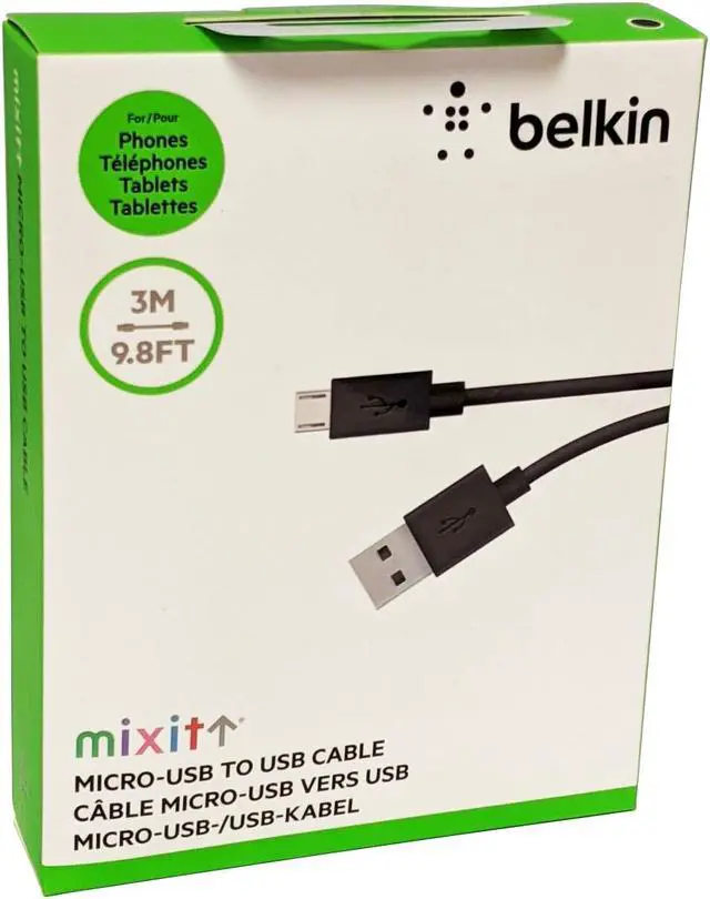 Alt view image 4 of 11 - Belkin MIXIT? Micro USB ChargeSync Cable F2CU012bt3M-BLK