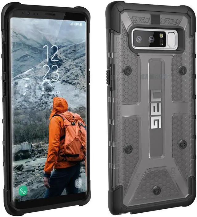 Alt view image 8 of 9 - UAG Samsung Galaxy Note 8 Plasma Feather-Light Rugged [Ash] Military Drop Tested Phone Case